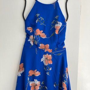Lulus Blue Floral mini dress NWOT
